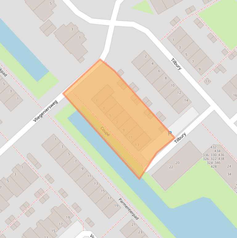 Kaart van postcodegebied 2171NC.