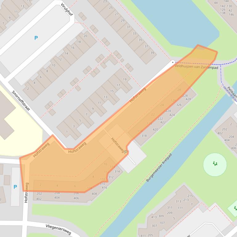 Kaart van postcodegebied 2171NS.
