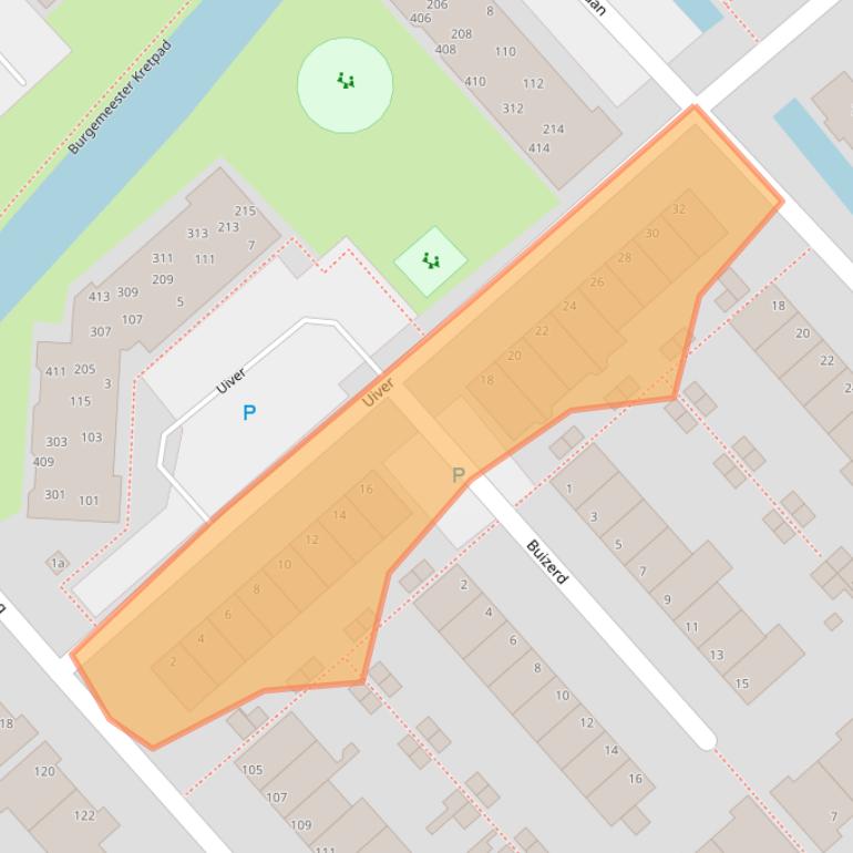 Kaart van postcodegebied 2171PN.