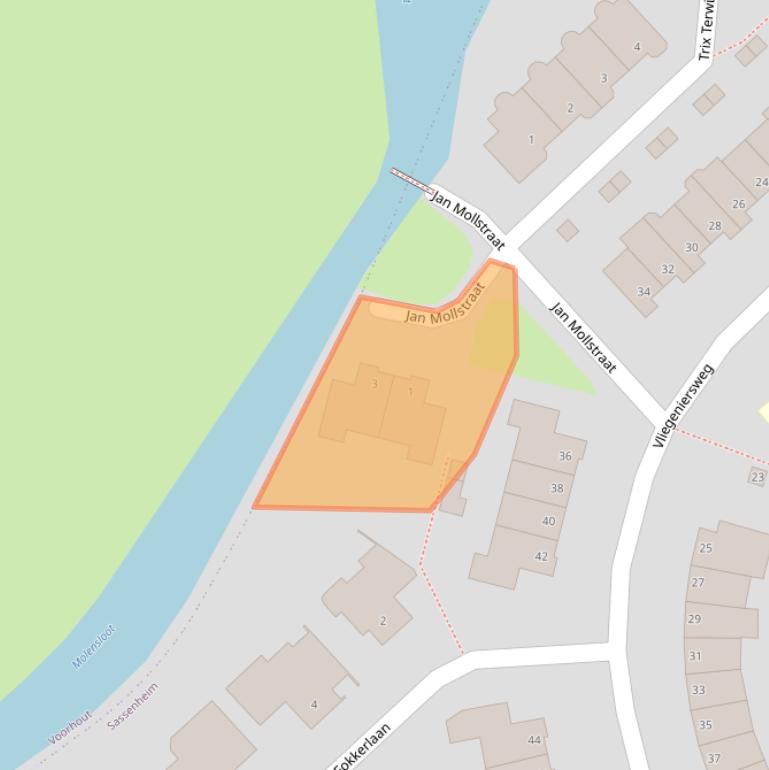 Kaart van postcodegebied 2171PX.