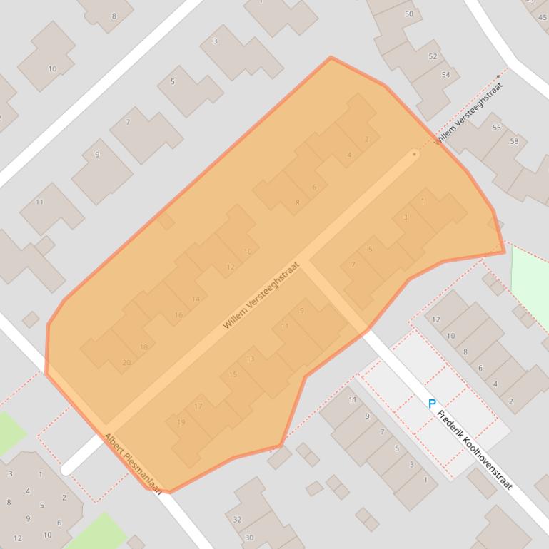 Kaart van postcodegebied 2171RB.