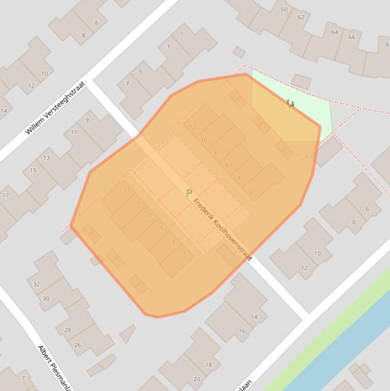 Kaart van postcodegebied 2171RD.
