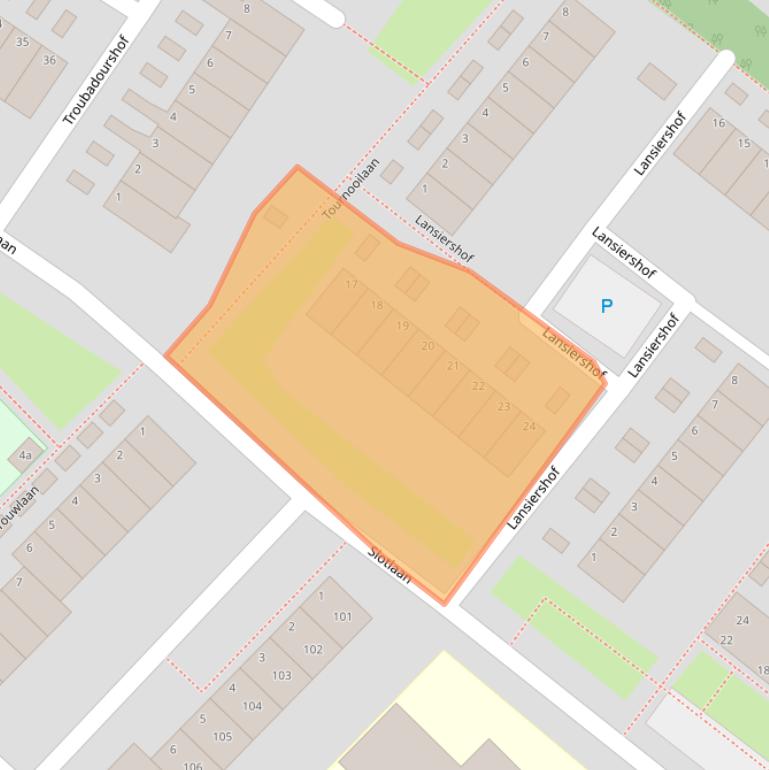 Kaart van postcodegebied 2171TD.