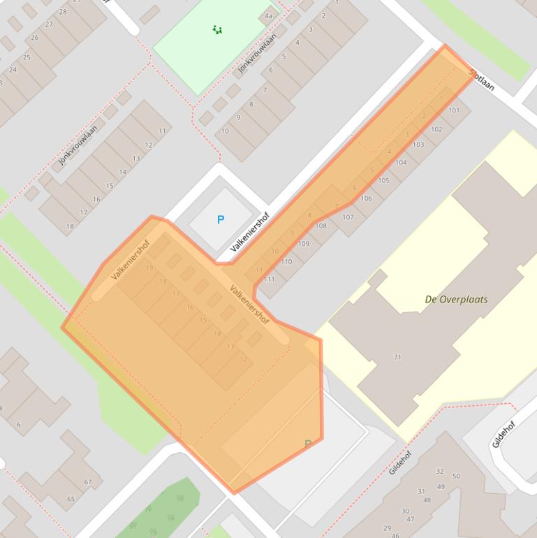 Kaart van postcodegebied 2171TM.