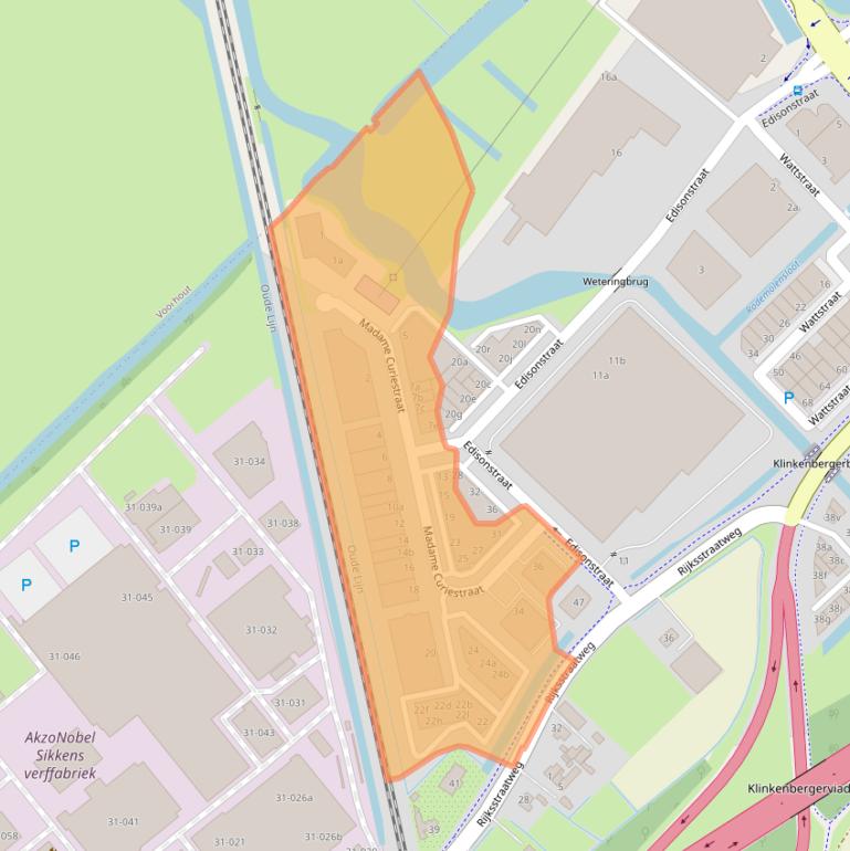 Kaart van postcodegebied 2171TW.
