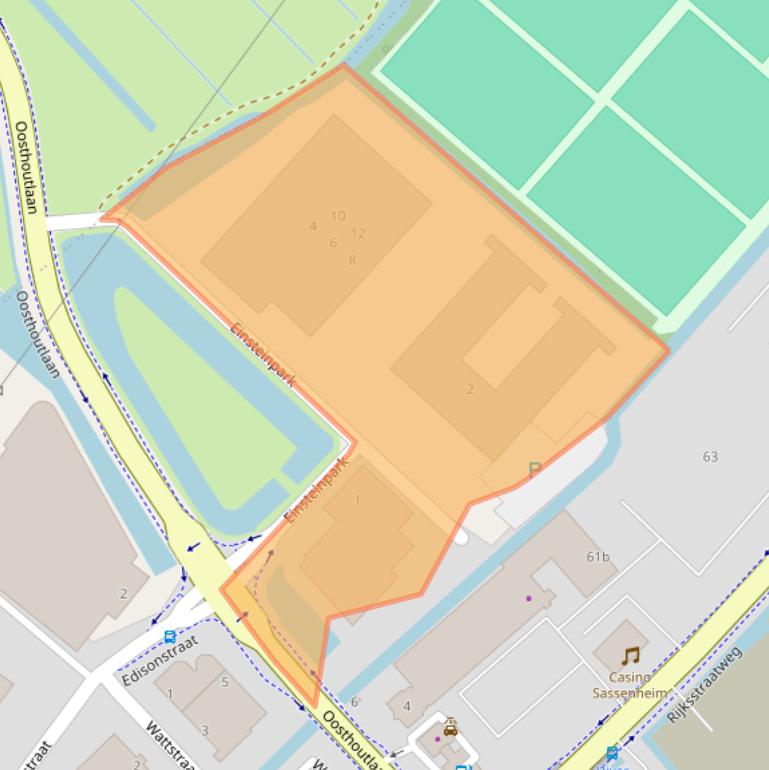 Kaart van postcodegebied 2171TX.