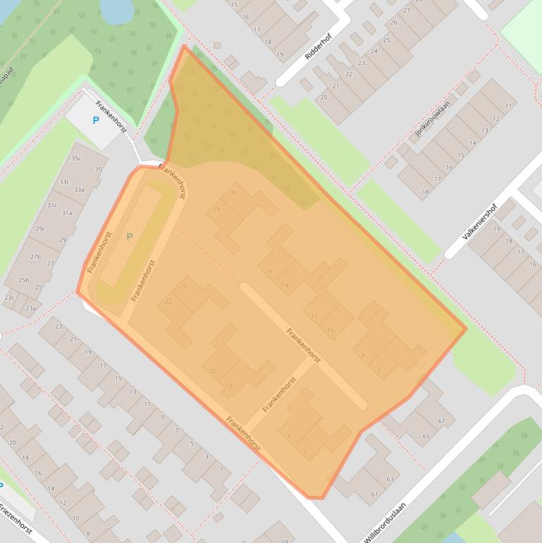 Kaart van postcodegebied 2171VE.