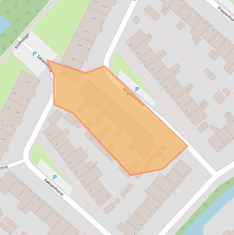 Kaart van postcodegebied 2171VK.