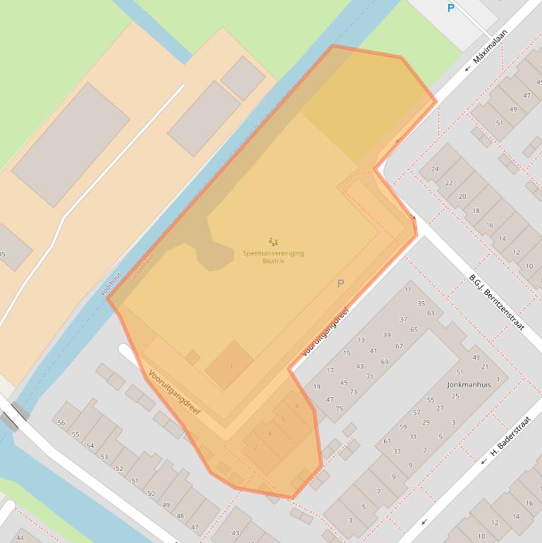 Kaart van postcodegebied 2171VW.