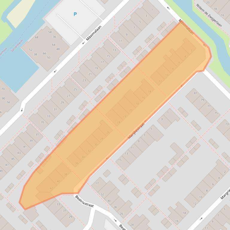 Kaart van postcodegebied 2171XD.