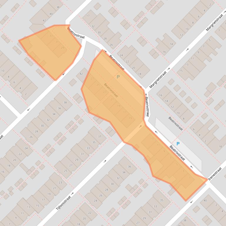 Kaart van postcodegebied 2171XE.