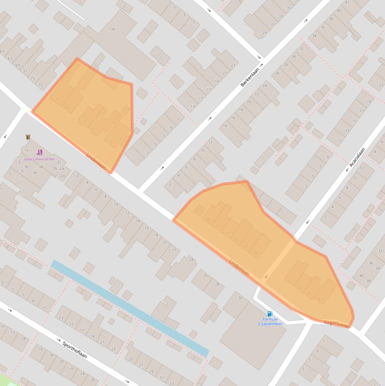 Kaart van postcodegebied 2172AH.