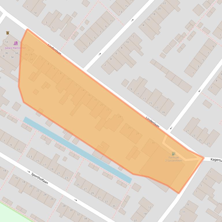 Kaart van postcodegebied 2172AJ.