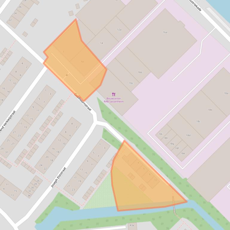 Kaart van postcodegebied 2172BC.