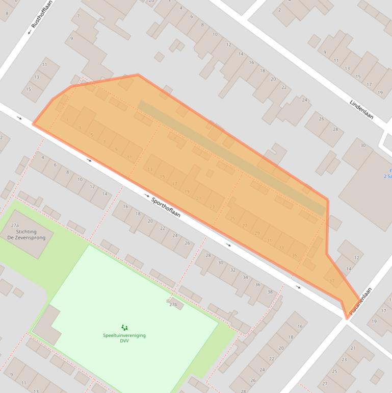 Kaart van postcodegebied 2172BP.