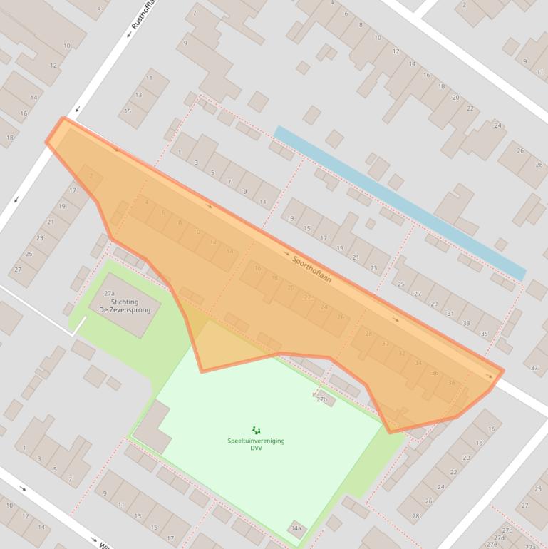 Kaart van postcodegebied 2172BR.