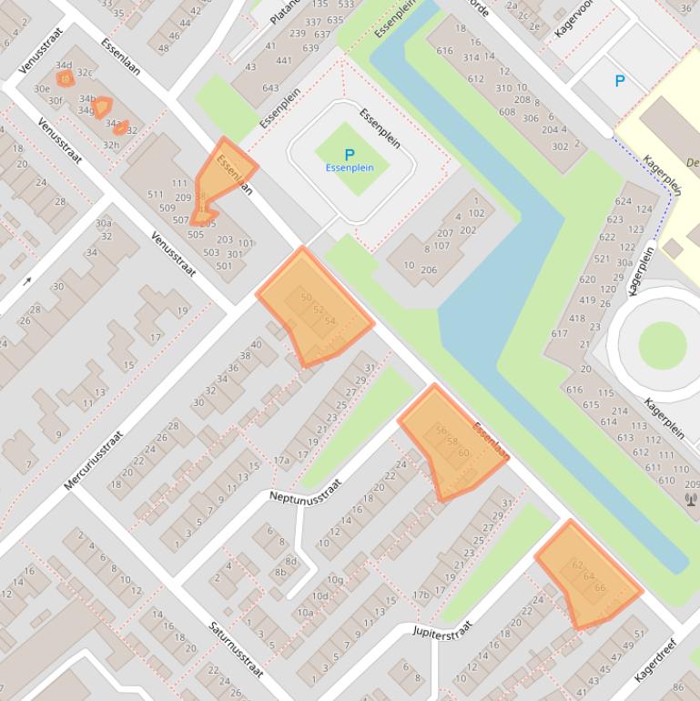 Kaart van postcodegebied 2172BX.