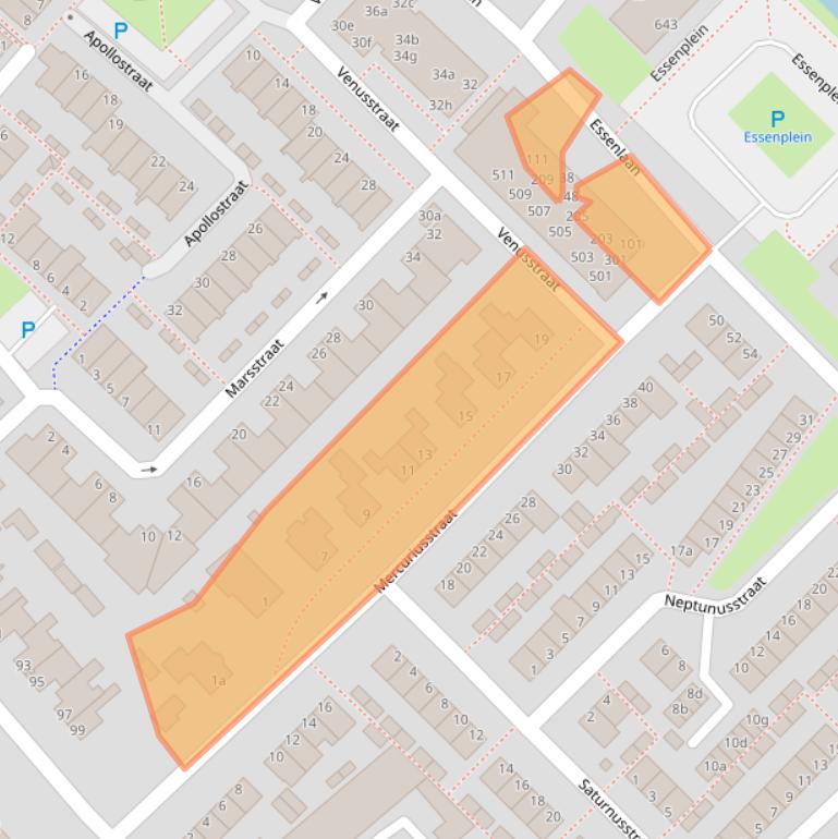 Kaart van postcodegebied 2172CC.