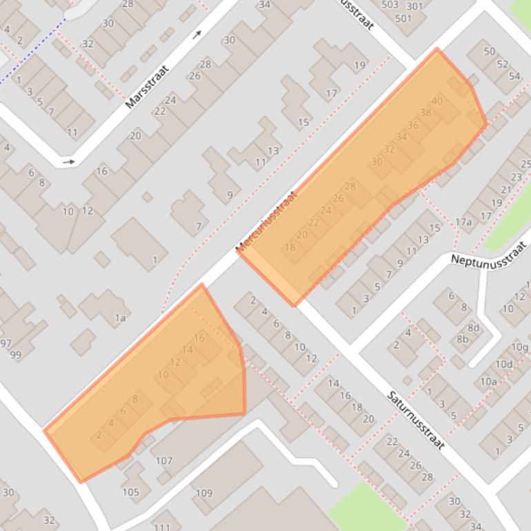 Kaart van postcodegebied 2172CE.