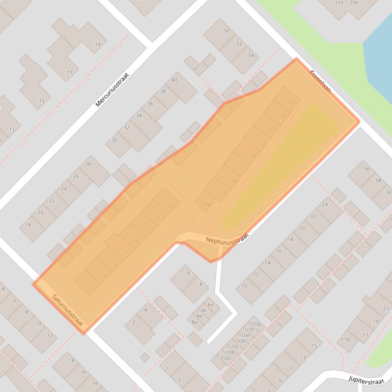 Kaart van postcodegebied 2172CJ.