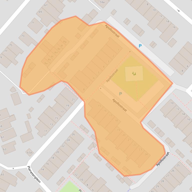 Kaart van postcodegebied 2172CN.