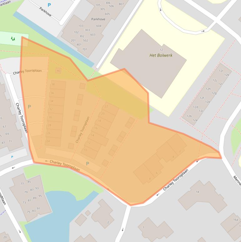 Kaart van postcodegebied 2172DA.