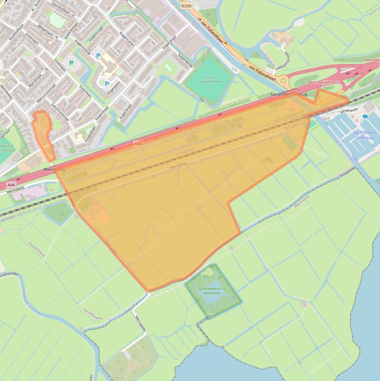 Kaart van postcodegebied 2172HC.