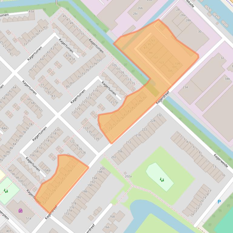 Kaart van postcodegebied 2172HJ.