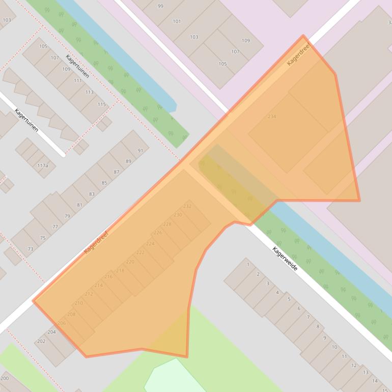 Kaart van postcodegebied 2172HS.