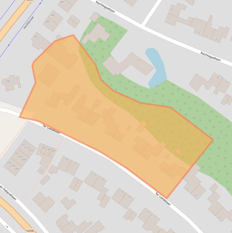 Kaart van postcodegebied 2172JK.
