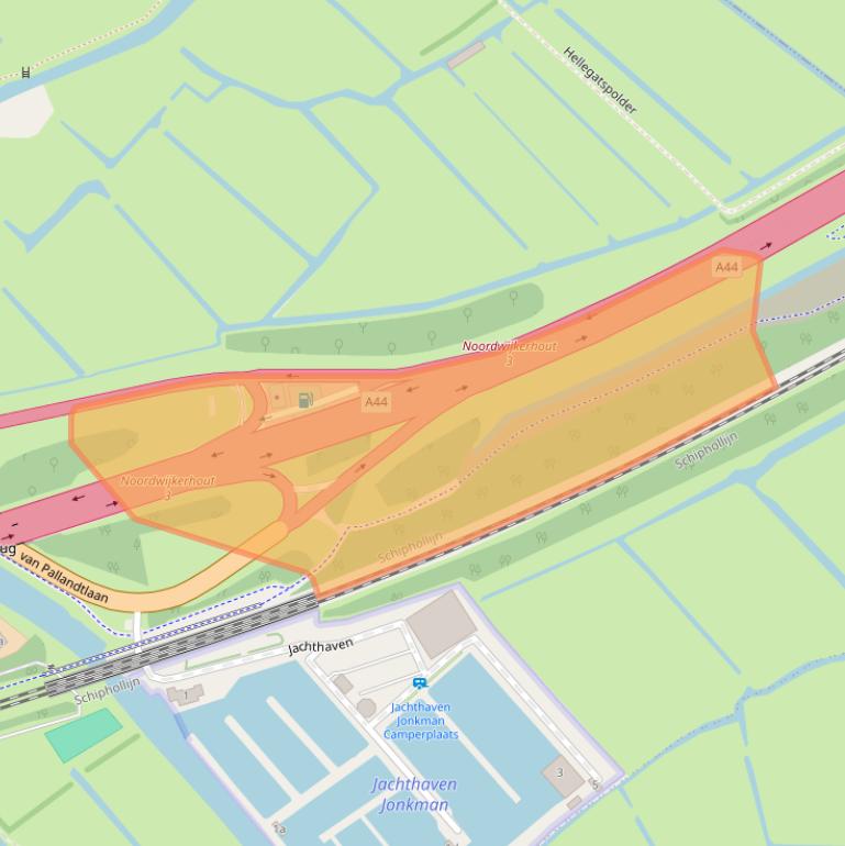 Kaart van postcodegebied 2172KA.