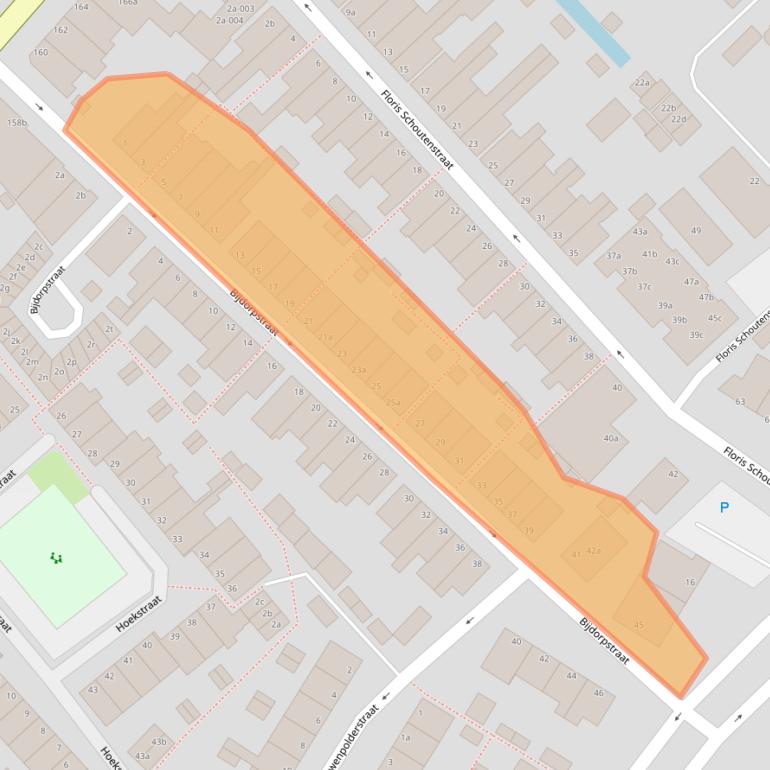 Kaart van postcodegebied 2172SH.