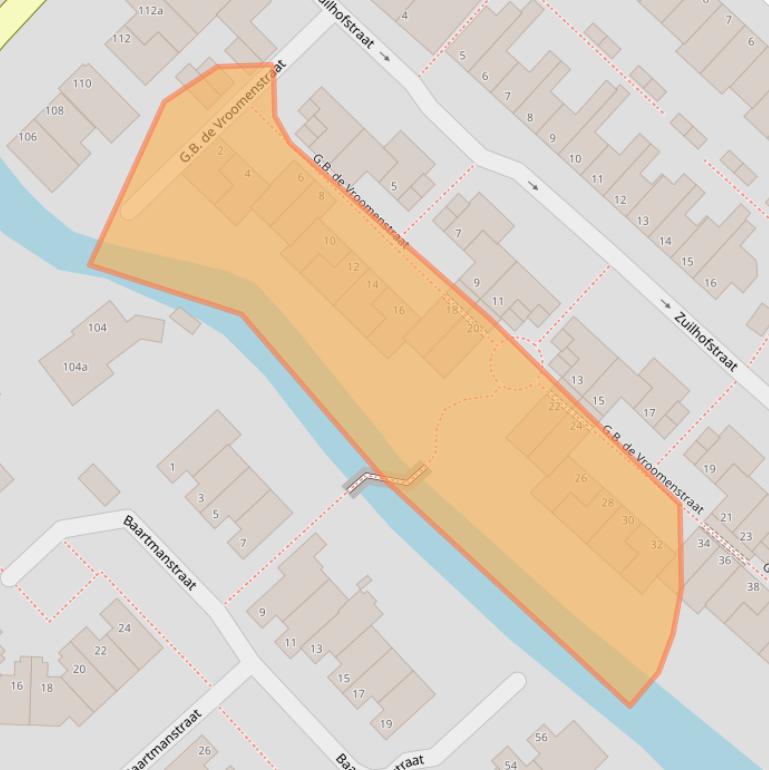 Kaart van postcodegebied 2172SN.
