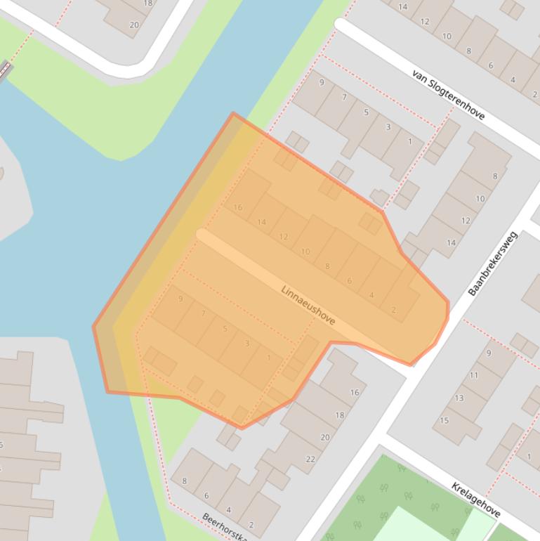 Kaart van postcodegebied 2172VB.