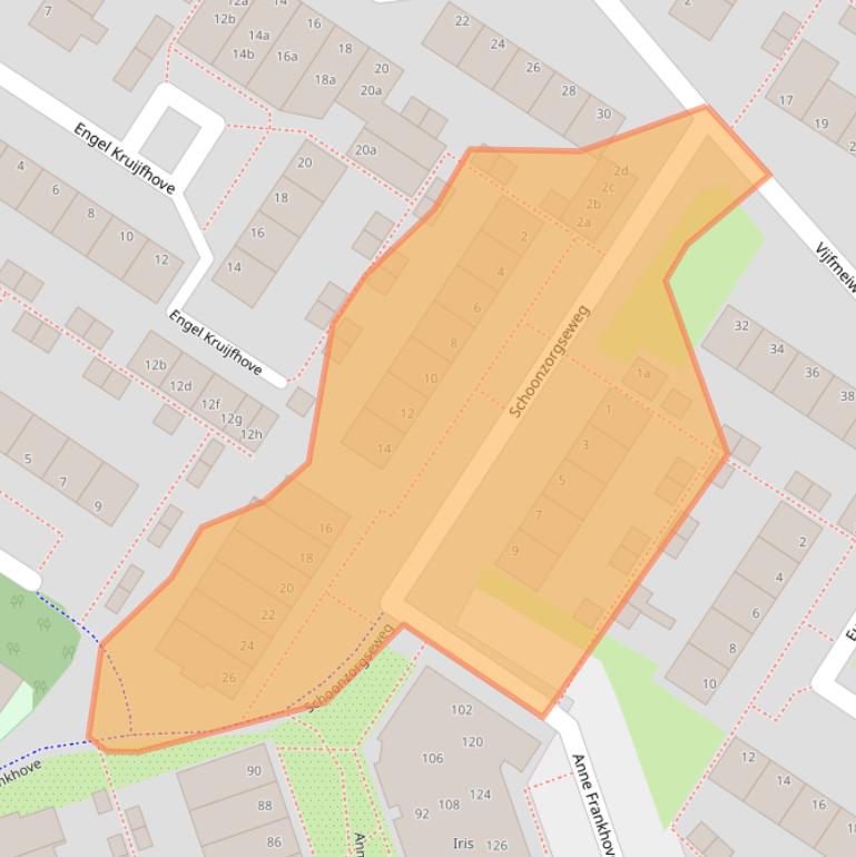 Kaart van postcodegebied 2172VH.