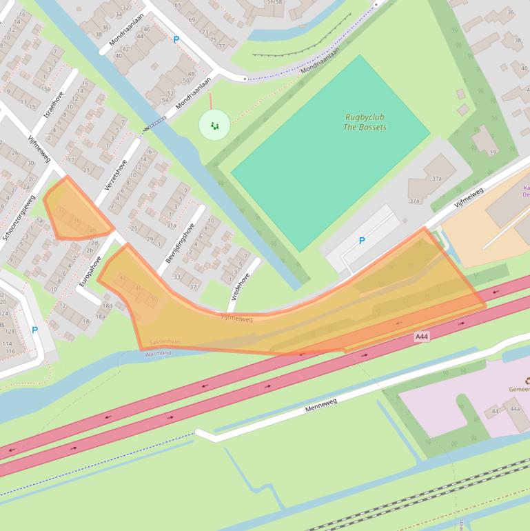 Kaart van postcodegebied 2172VM.