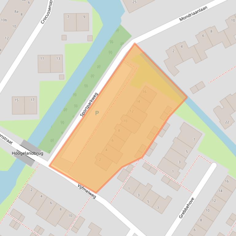 Kaart van postcodegebied 2172VN.