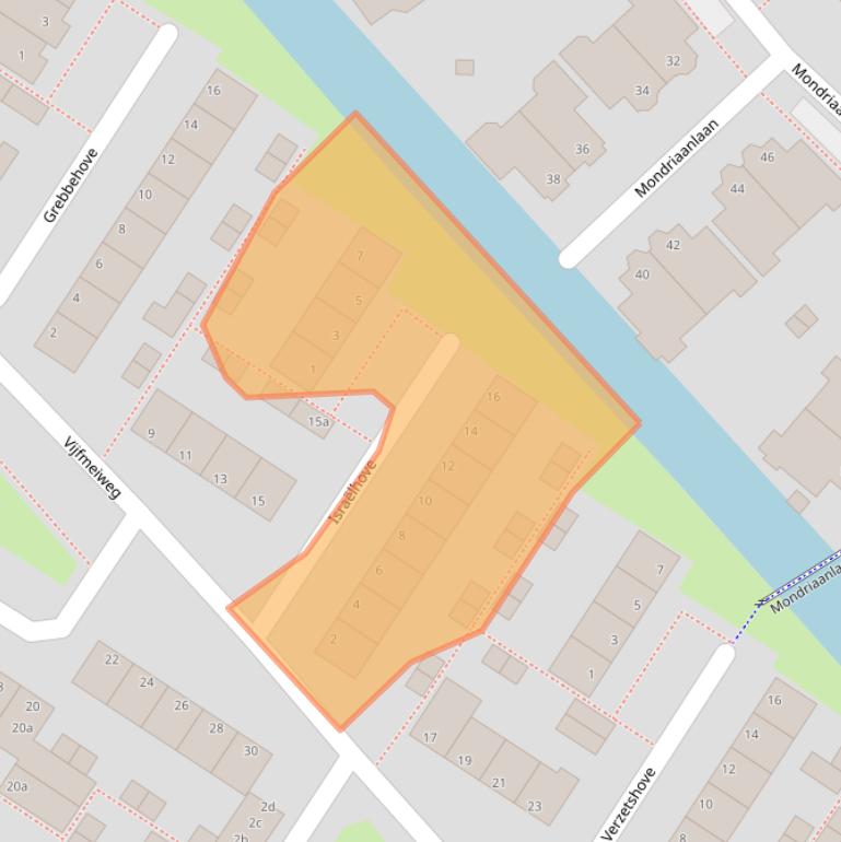 Kaart van postcodegebied 2172VR.