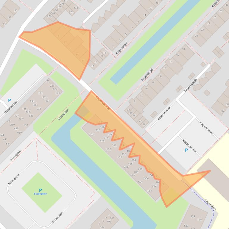 Kaart van postcodegebied 2172XA.