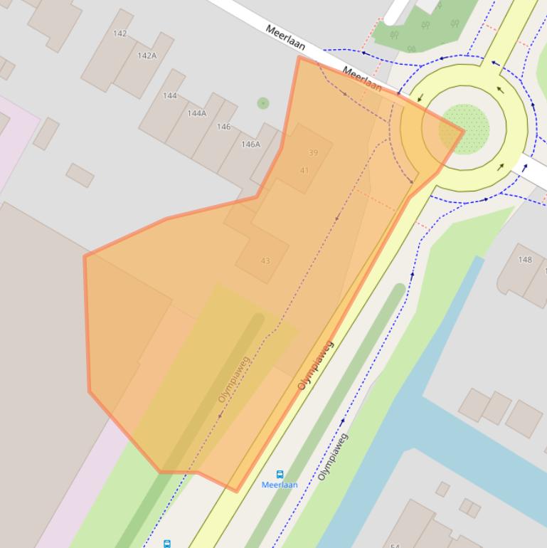 Kaart van postcodegebied 2181AG.