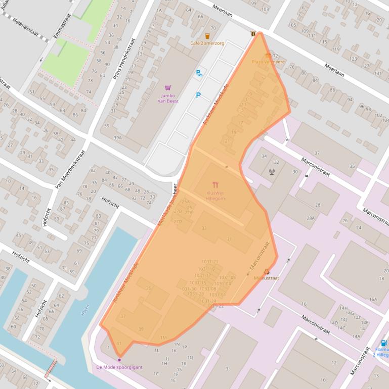Kaart van postcodegebied 2181AL.