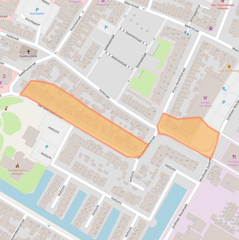 Kaart van postcodegebied 2181AR.