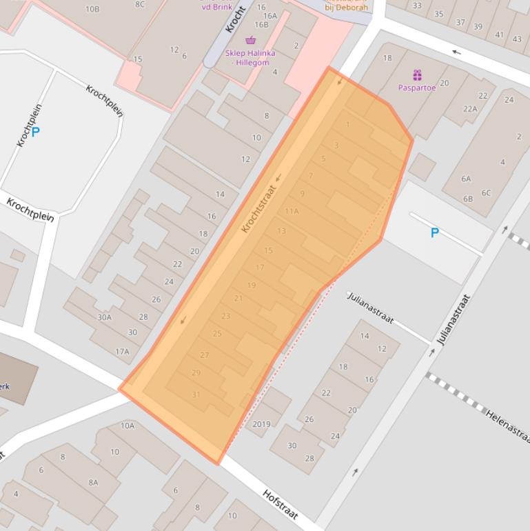 Kaart van postcodegebied 2181BB.