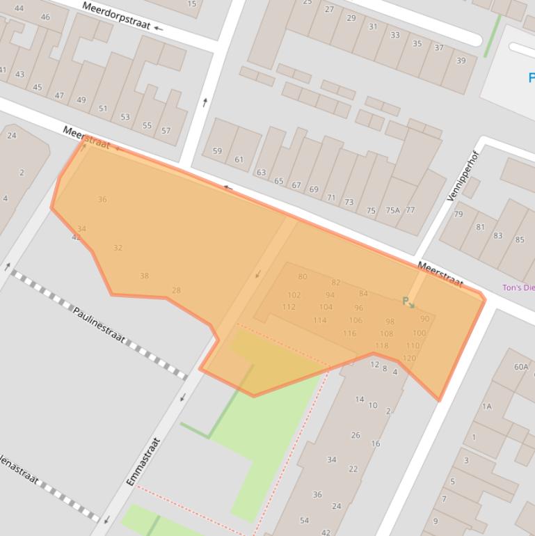 Kaart van postcodegebied 2181BS.