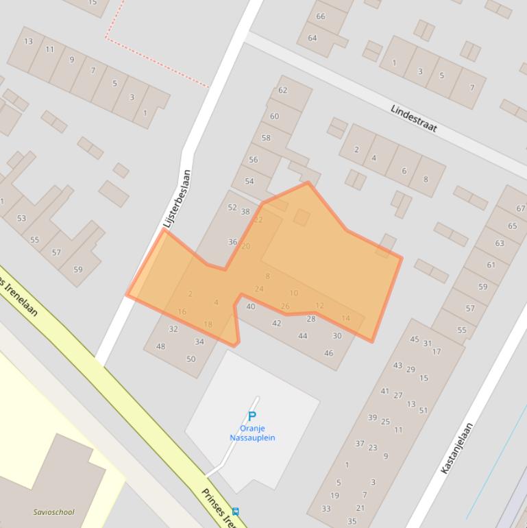 Kaart van postcodegebied 2181CM.