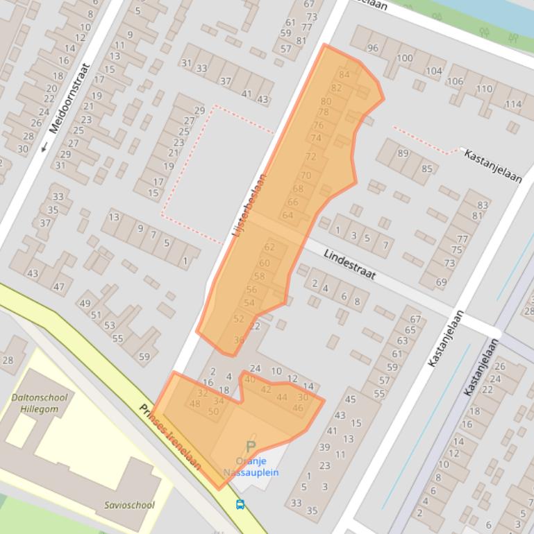 Kaart van postcodegebied 2181CN.