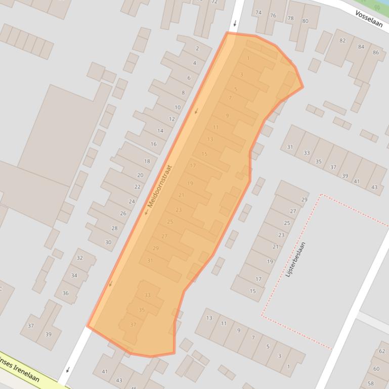 Kaart van postcodegebied 2181CP.