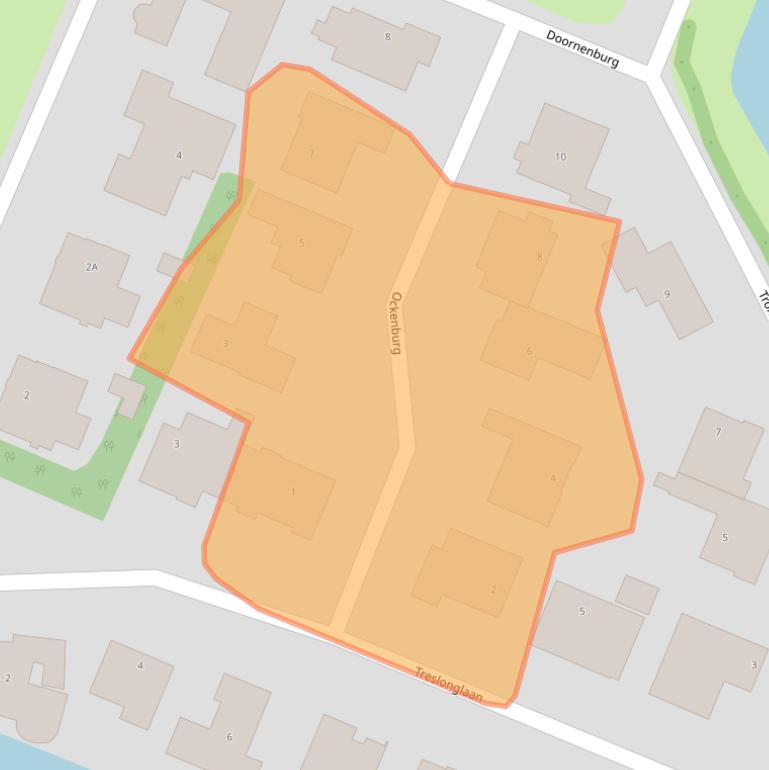 Kaart van postcodegebied 2181DE.