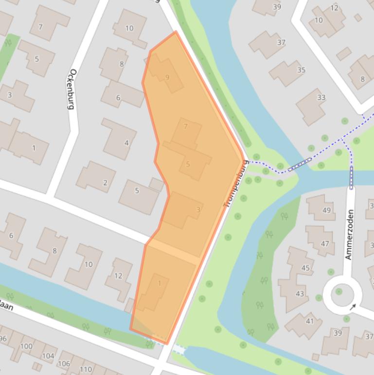 Kaart van postcodegebied 2181DG.