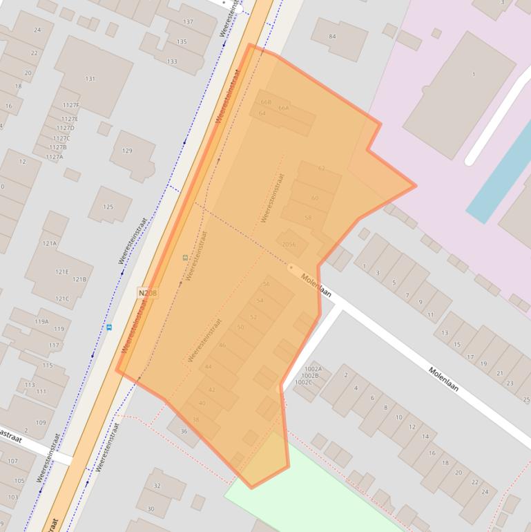 Kaart van postcodegebied 2181GB.